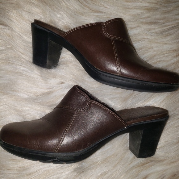 Clarks Shoes - Clark's Heeled Mule Shoe Size 6.5